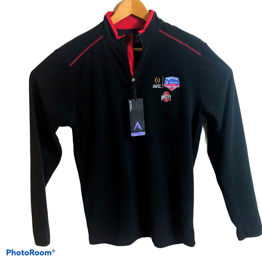 Ohio State Buckeyes 2016 Fiesta Bowl Playoff Semifinal Black 1/4 Zip Pullover M
